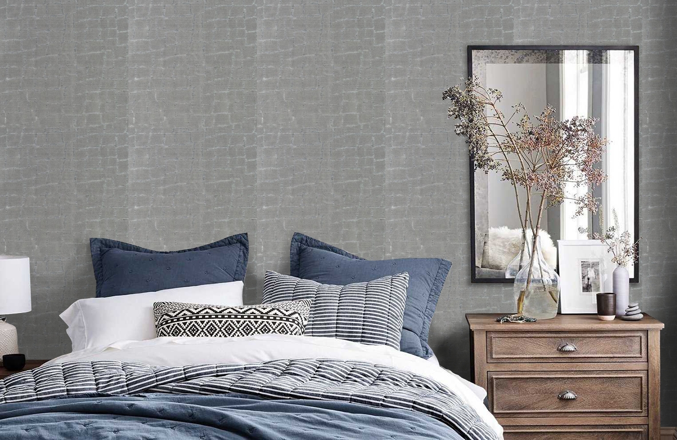 Обои VE165012 фото в интерьере спальни