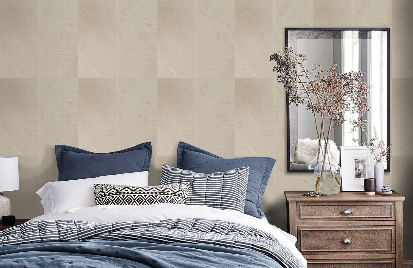 Обои VE165013 фото в интерьере спальни