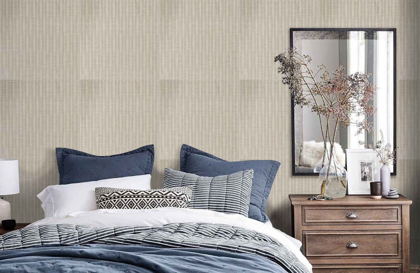 Обои VE165014 фото в интерьере спальни