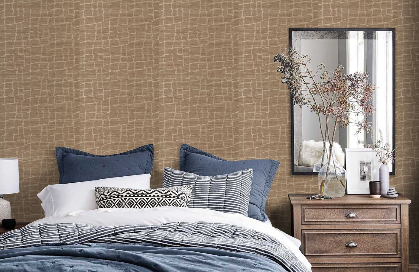 Обои VE165019 фото в интерьере спальни Обои VE165019 фото в интерьере спальни