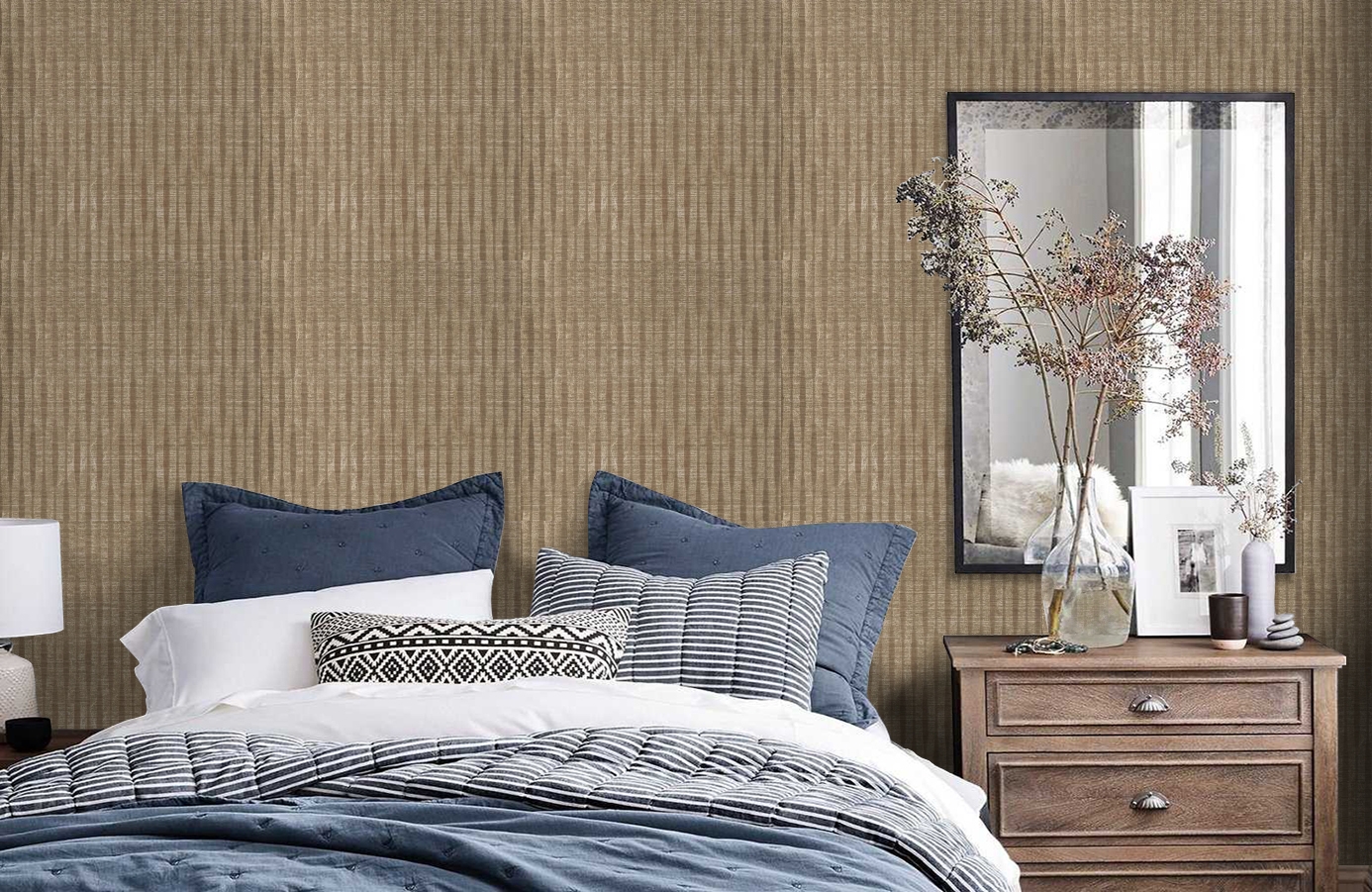 Обои VE165020 фото в интерьере спальни