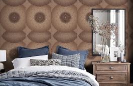 Обои ZS16302 фото в интерьере спальни превью