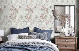 Обои ZS16336 фото в интерьере спальни превью