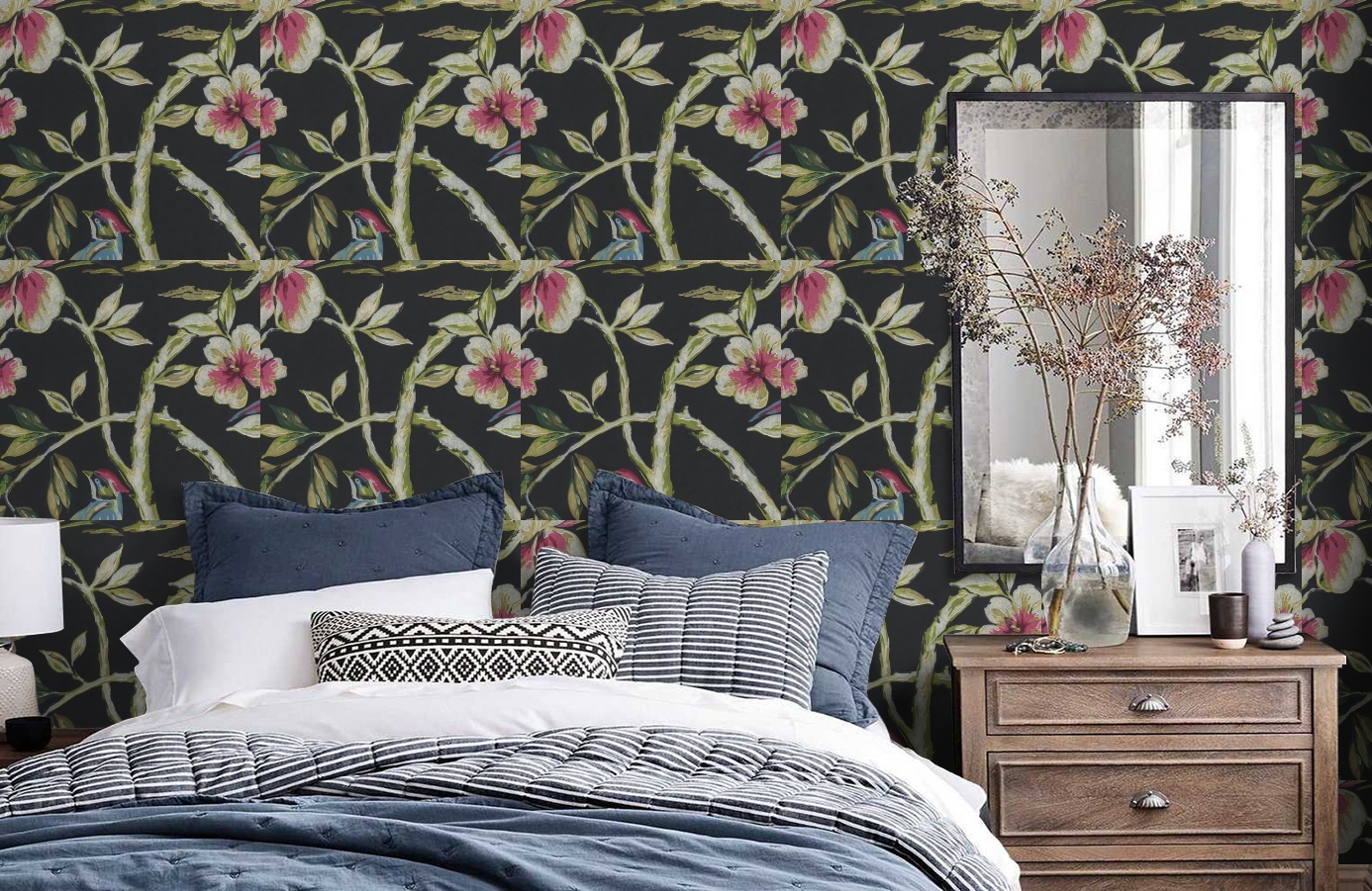 Обои 17711 фото в интерьере спальни