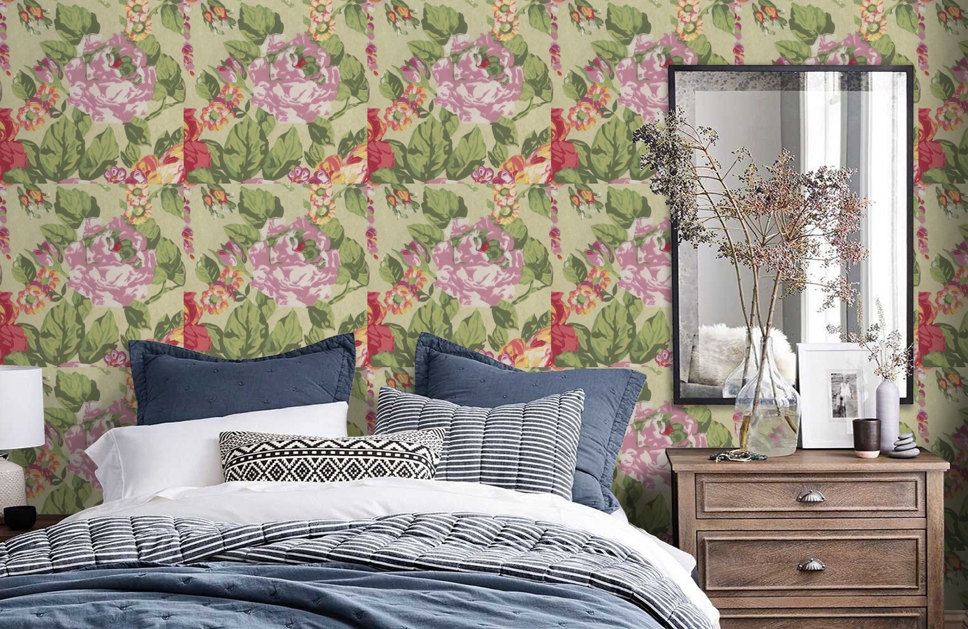 Обои 17730 фото в интерьере спальни