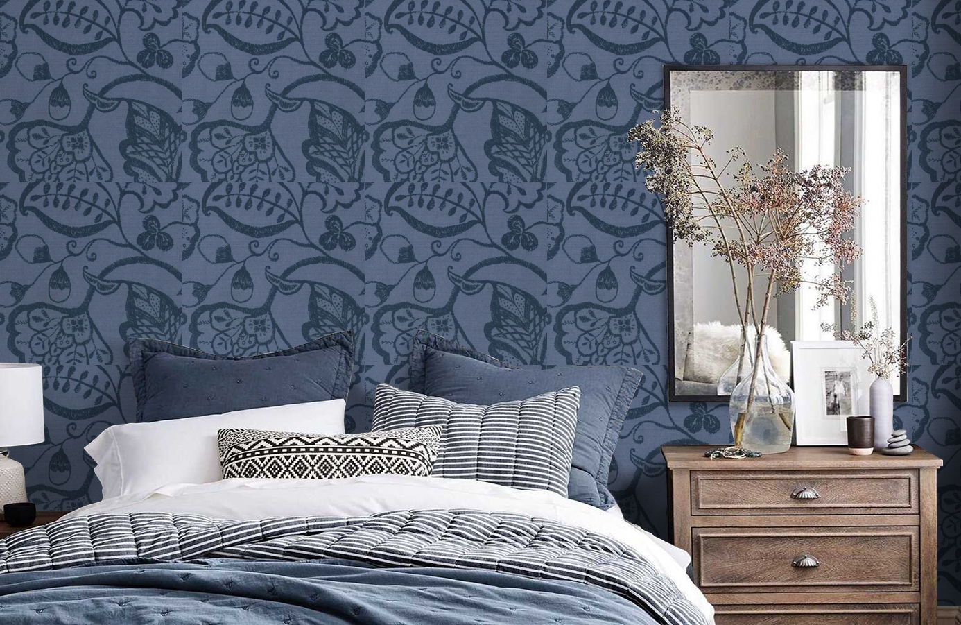 Обои 17740 фото в интерьере спальни