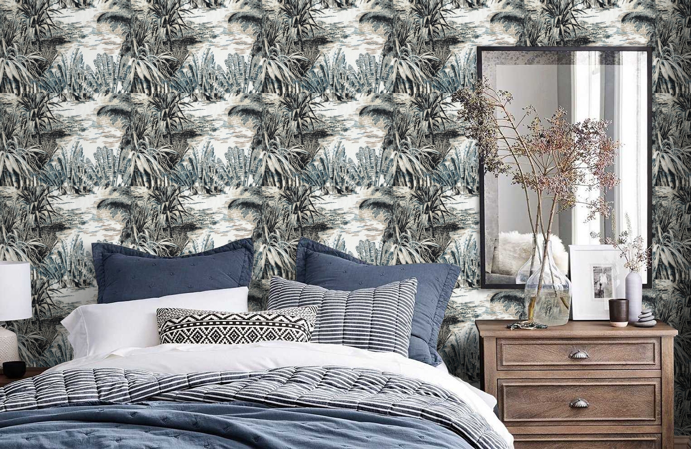 Обои 22100 фото в интерьере спальни