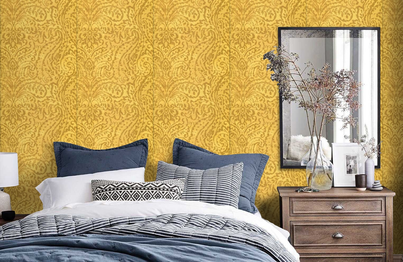 Обои 72410232 фото в интерьере спальни