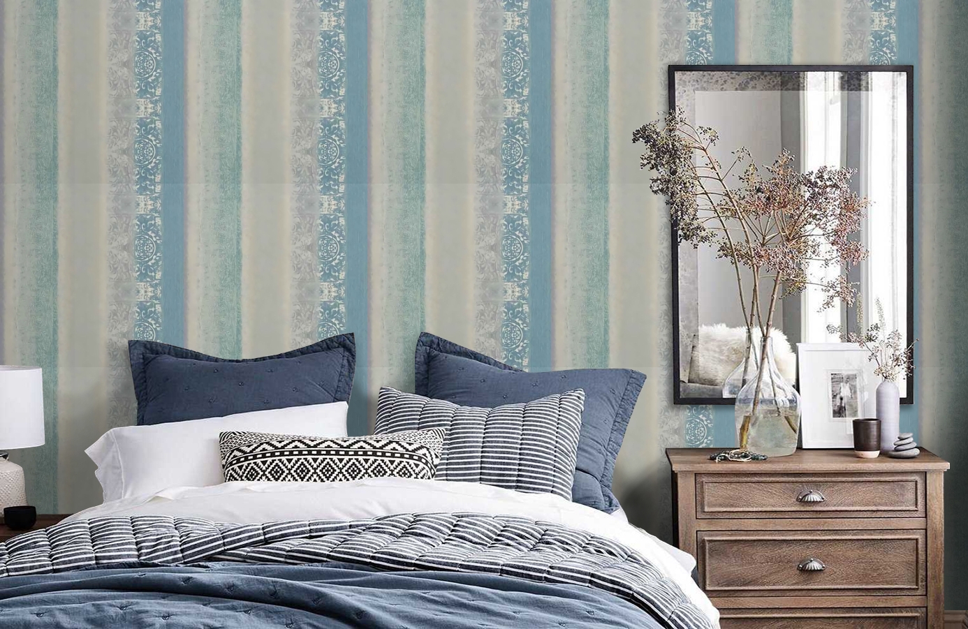 Обои 72430667 фото в интерьере спальни