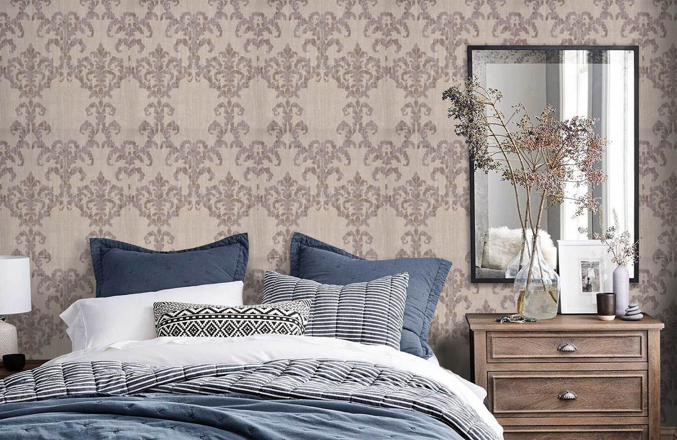 Обои 72440447 фото в интерьере спальни