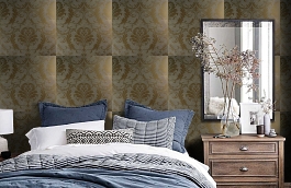 Обои BRO201 фото в интерьере спальни превью