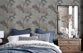 Обои BRO701 фото в интерьере спальни превью