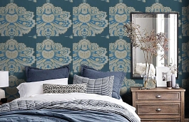 Обои CER306 фото в интерьере спальни превью