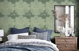 Обои CER307 фото в интерьере спальни превью