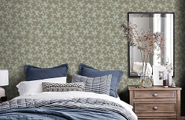 Обои ELE501 фото в интерьере спальни превью