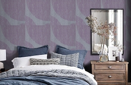 Обои MET604 фото в интерьере спальни превью