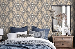 Обои 3426 фото в интерьере спальни превью