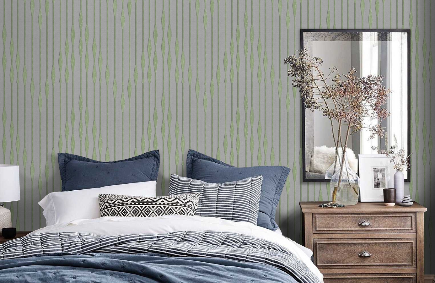 Обои Z90013 фото в интерьере спальни