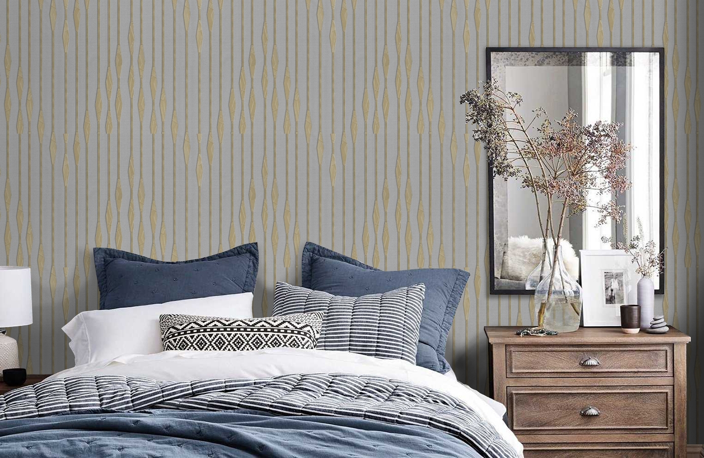 Обои Z90014 фото в интерьере спальни