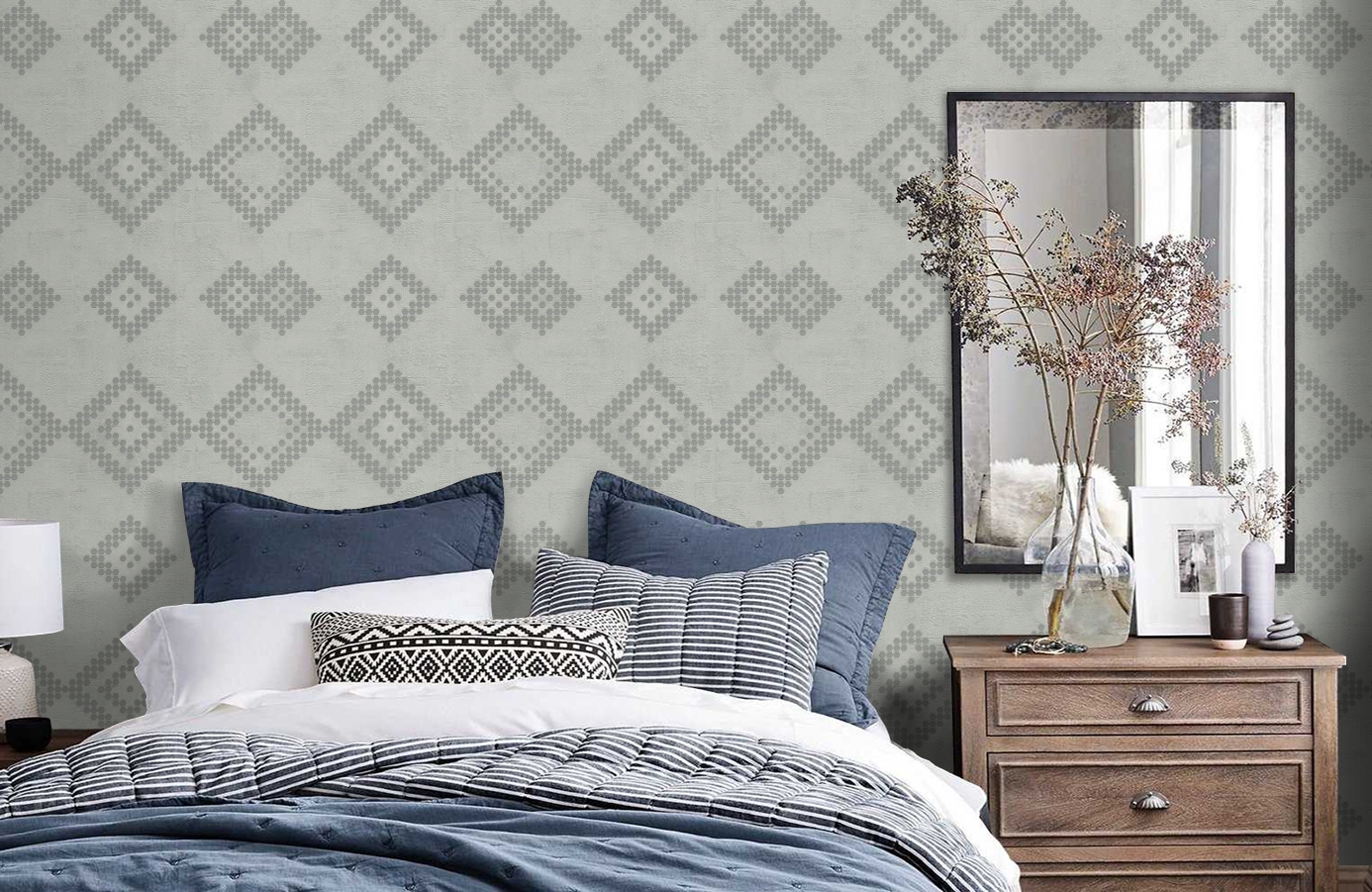 Обои Z90039 фото в интерьере спальни