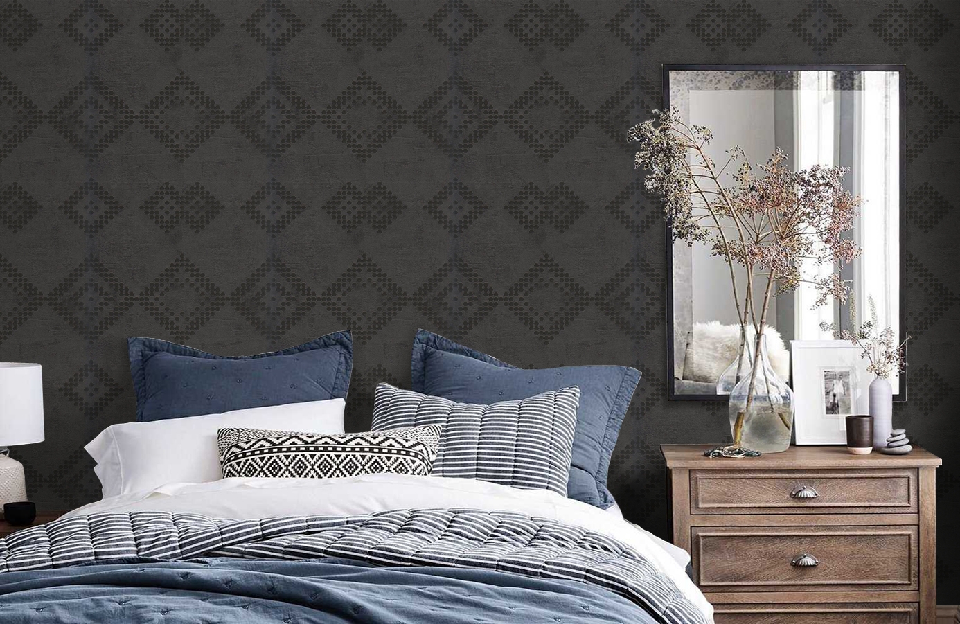 Обои Z90044 фото в интерьере спальни