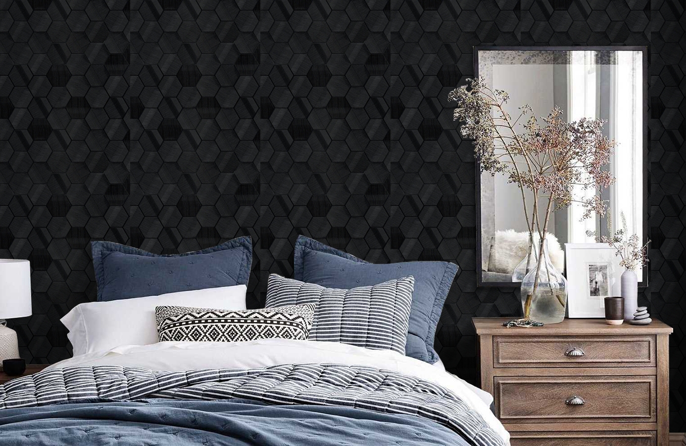 Обои Z12825 фото в интерьере спальни