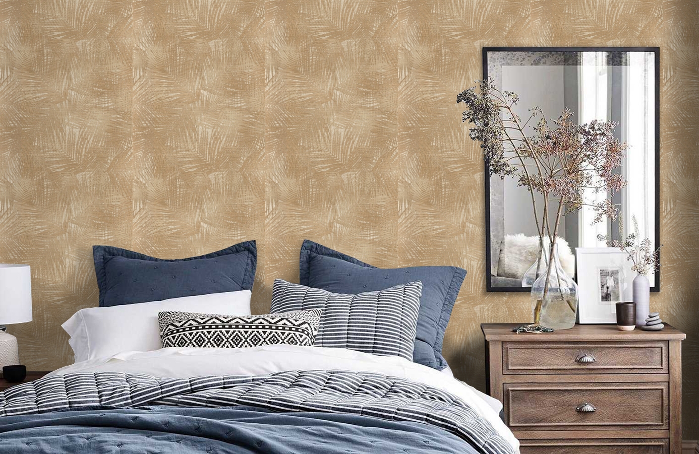 Обои Z12833 фото в интерьере спальни