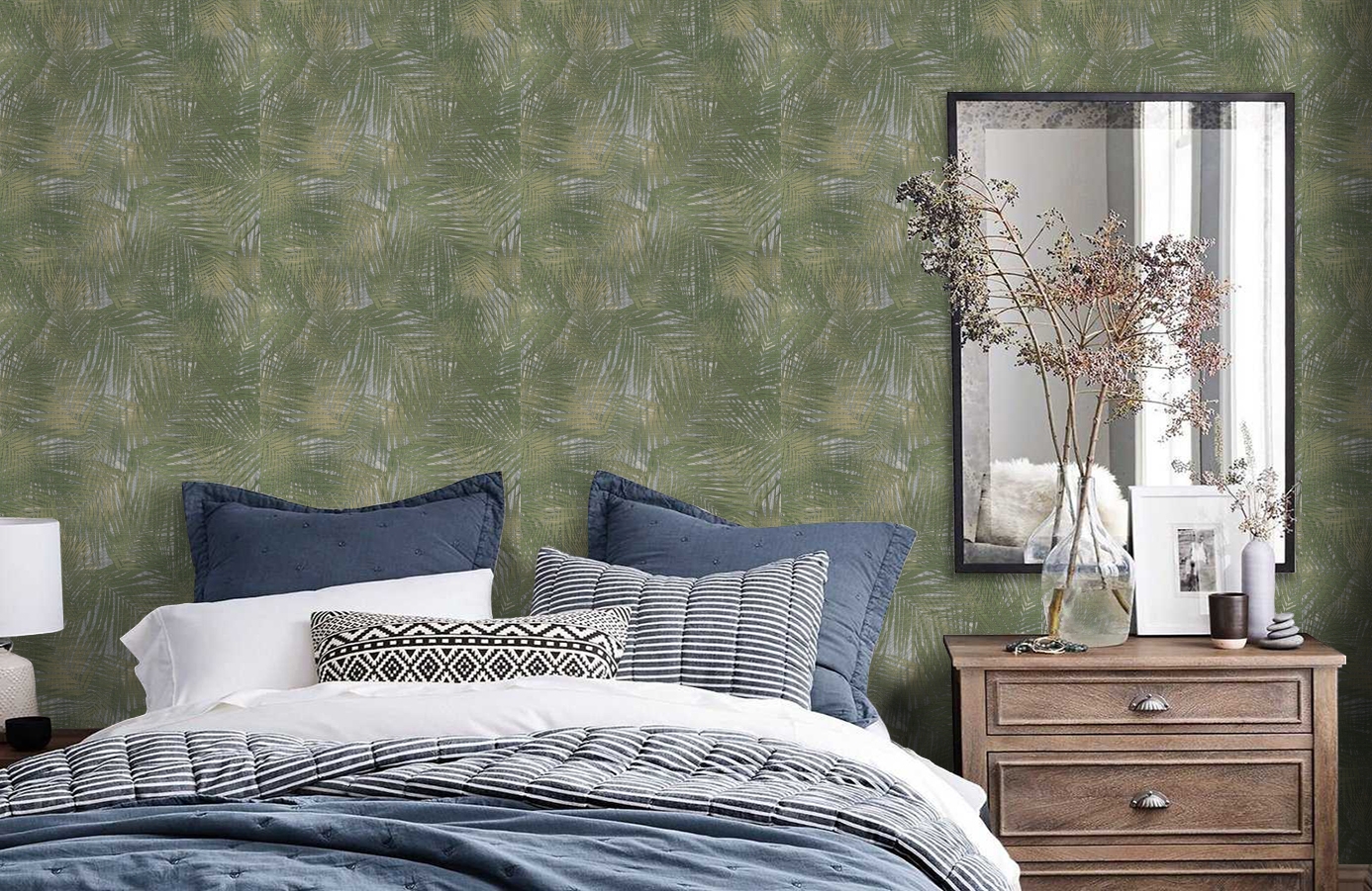 Обои Z12840 фото в интерьере спальни