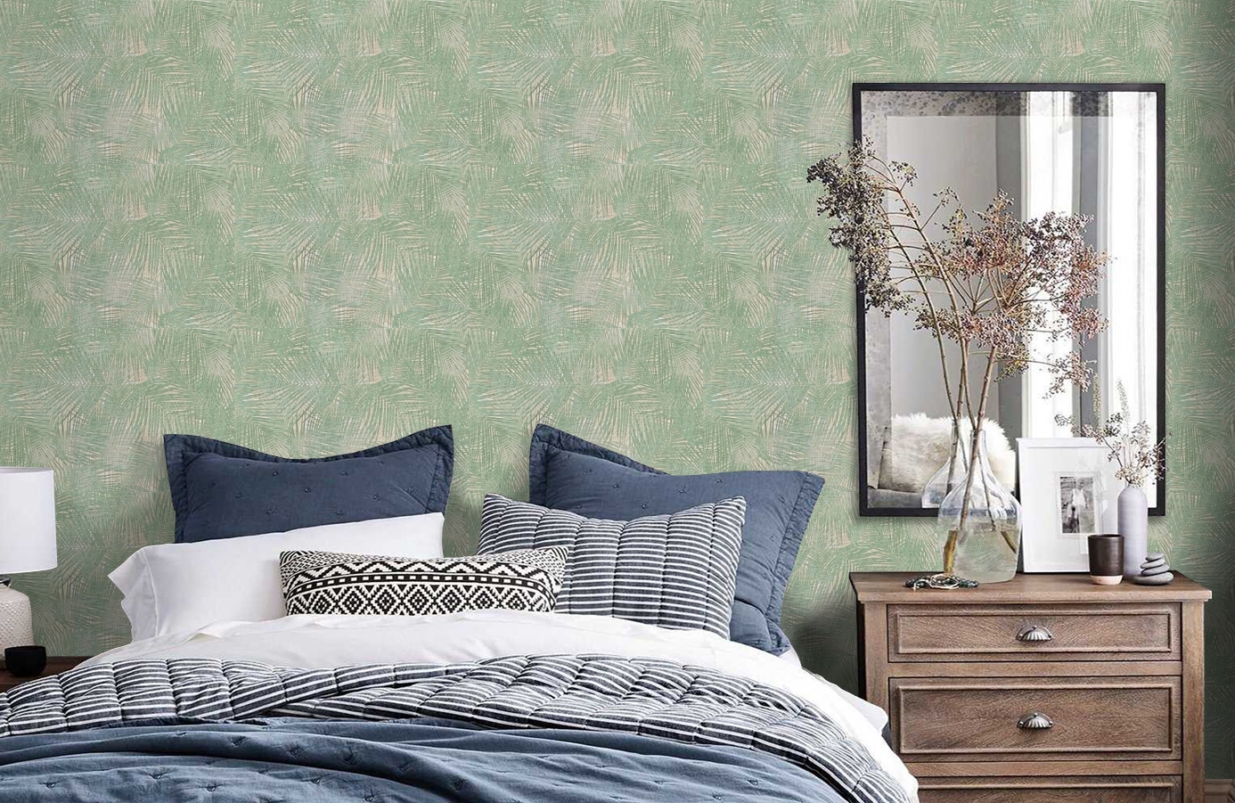 Обои Z44855 фото в интерьере спальни