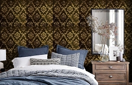 Обои Iron Gold 3 фото в интерьере спальни превью
