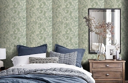 Обои 12-ZZ-V фото в интерьере спальни превью