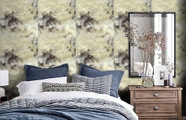 Обои 13 фото в интерьере спальни превью