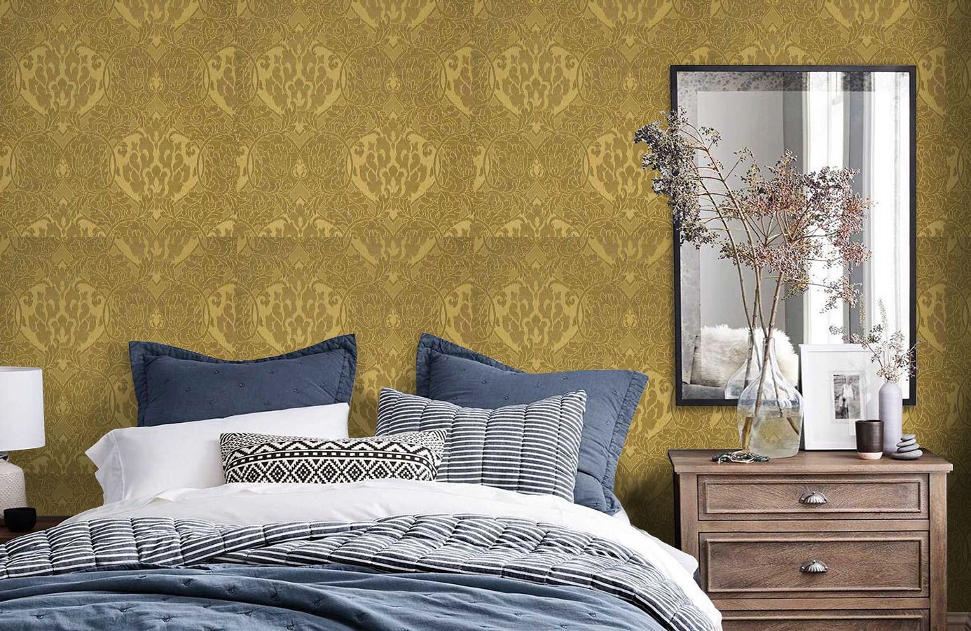 Обои 208003 фото в интерьере спальни