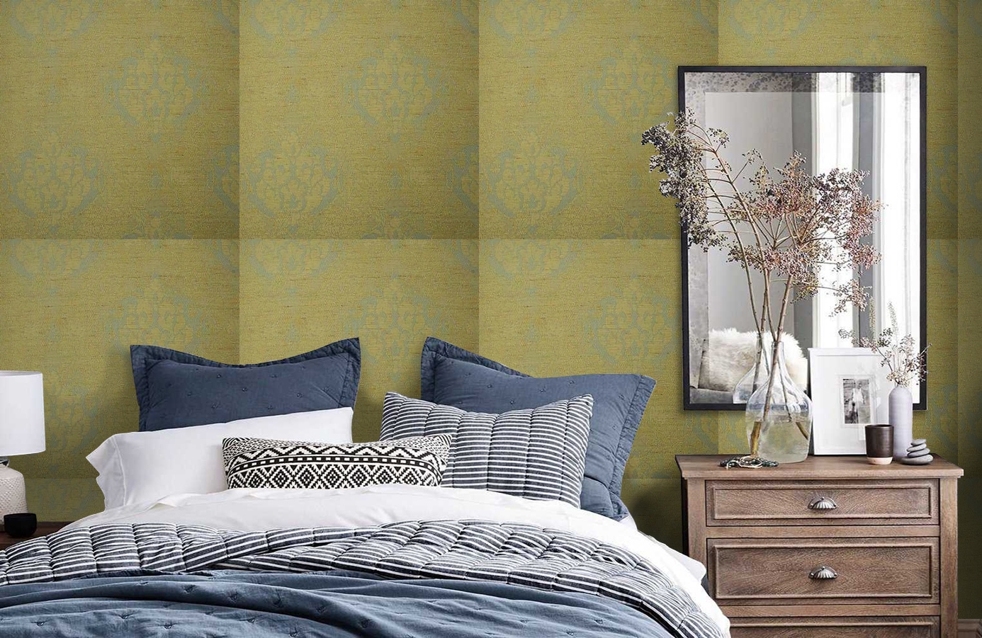 Обои 208008 фото в интерьере спальни