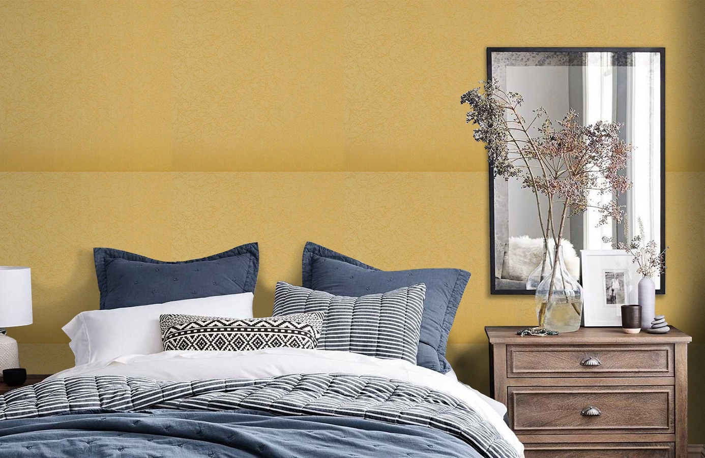 Обои 208009 фото в интерьере спальни