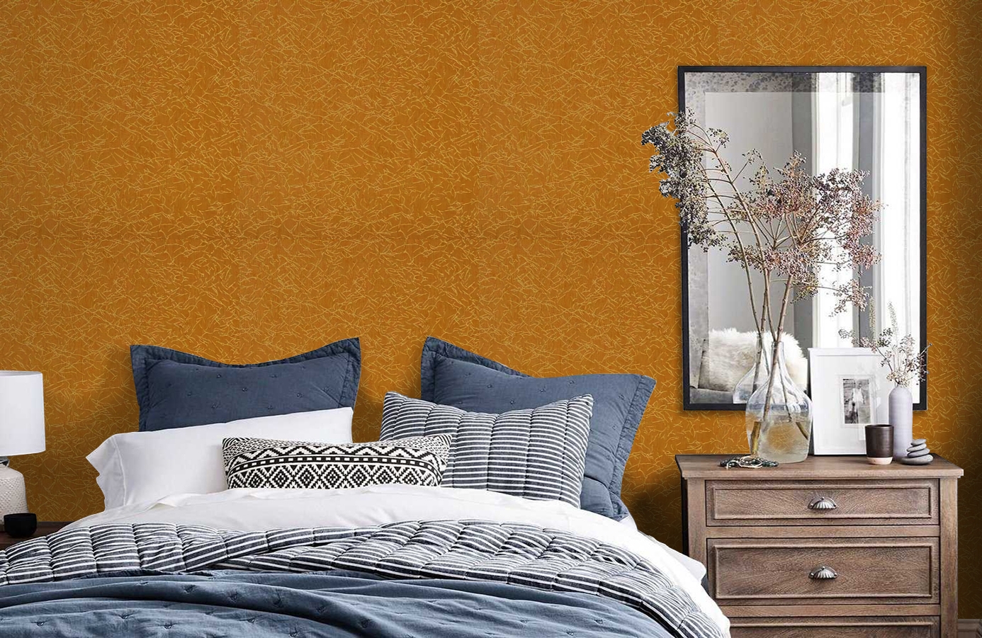 Обои 208014 фото в интерьере спальни