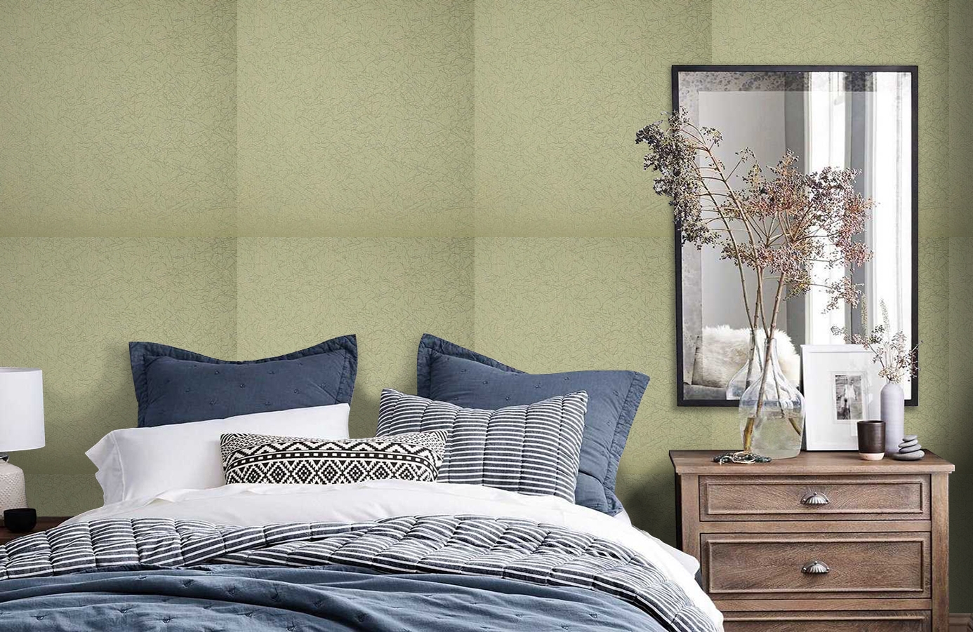 Обои 208015 фото в интерьере спальни