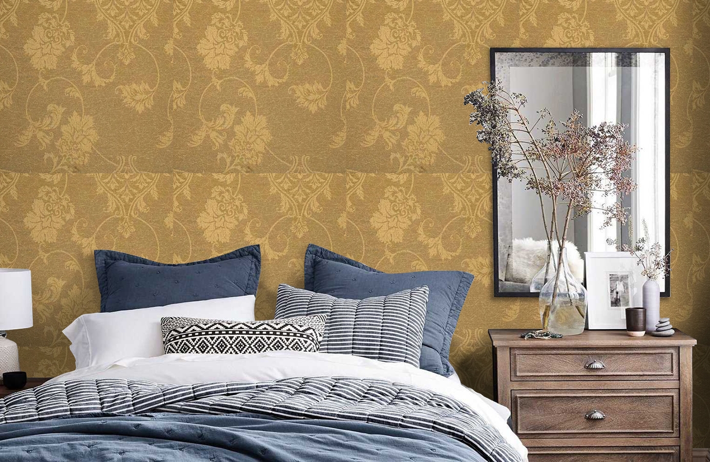 Обои 208019 фото в интерьере спальни