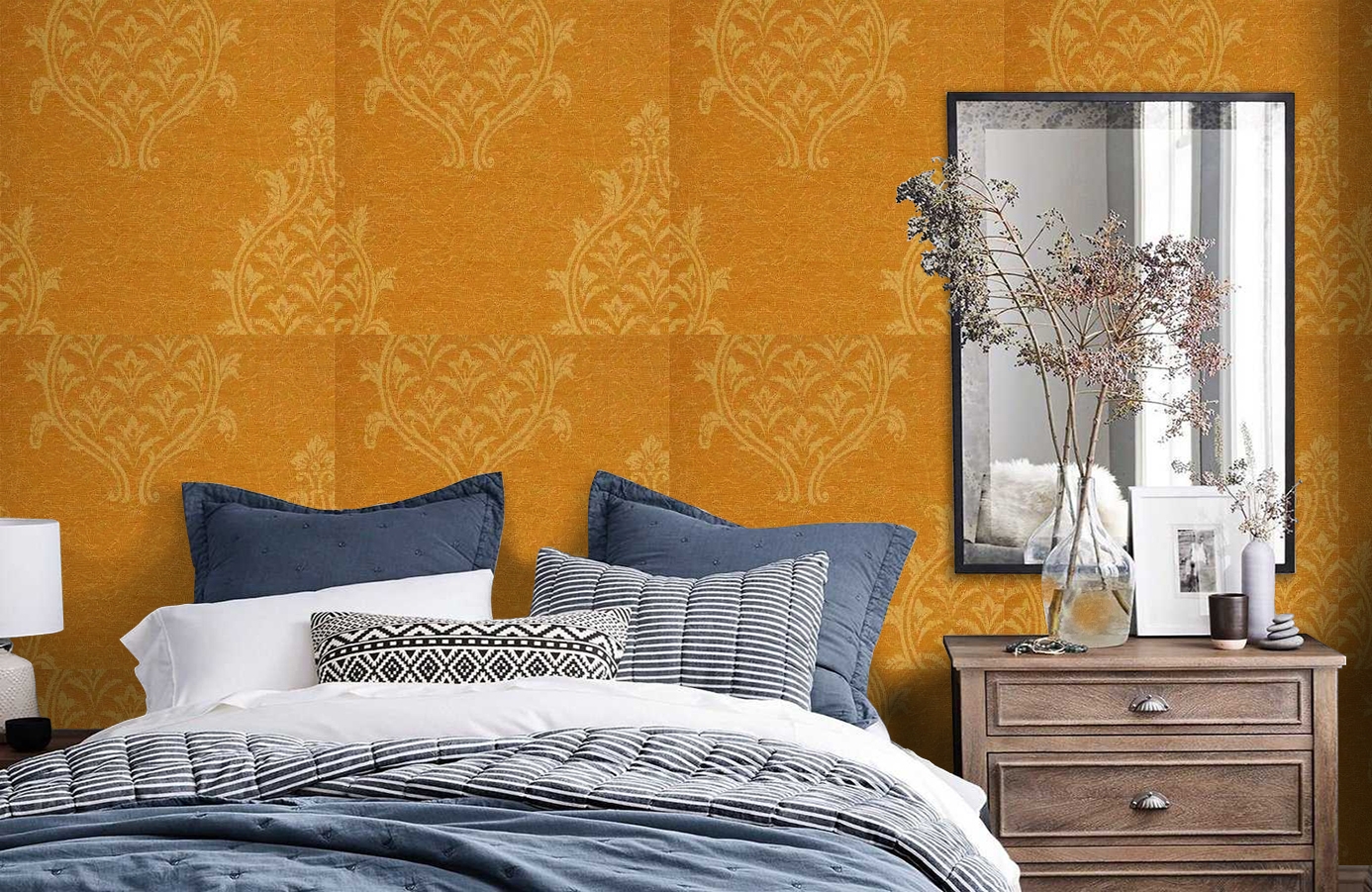 Обои 208030 фото в интерьере спальни