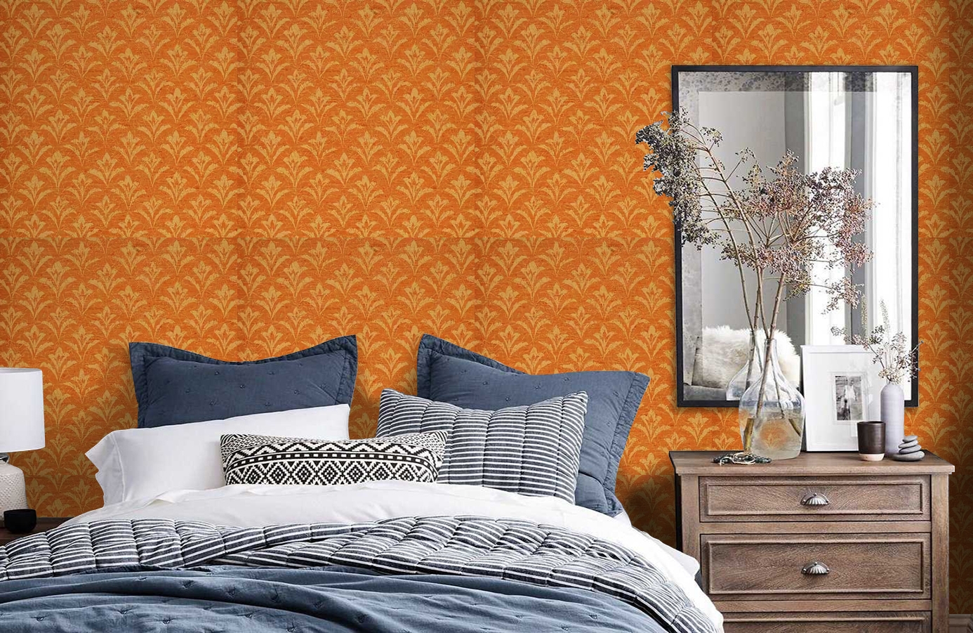 Обои 208037 фото в интерьере спальни