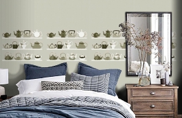 Обои DM217-3 фото в интерьере спальни превью