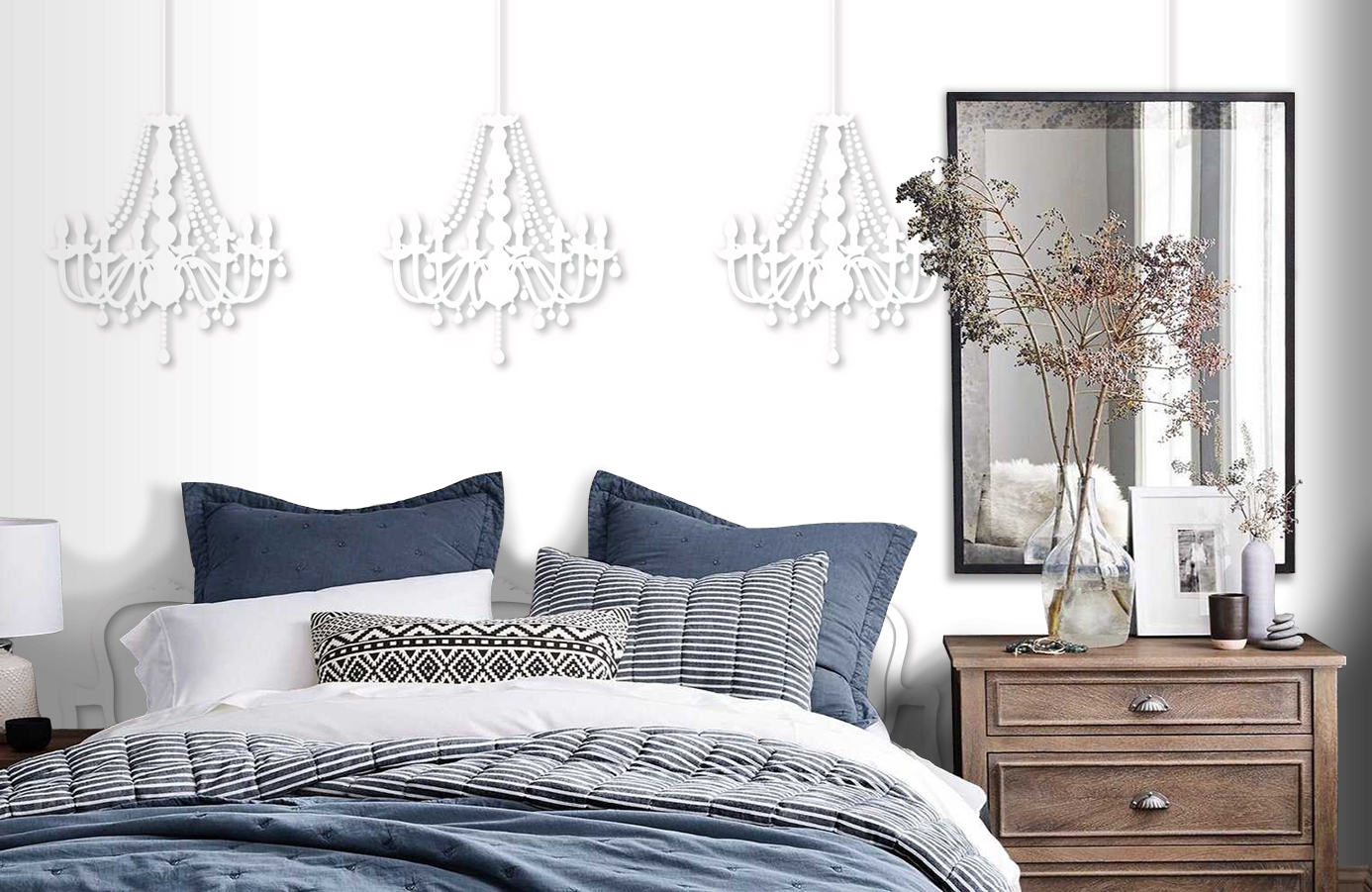 Обои P010902-2 фото в интерьере спальни