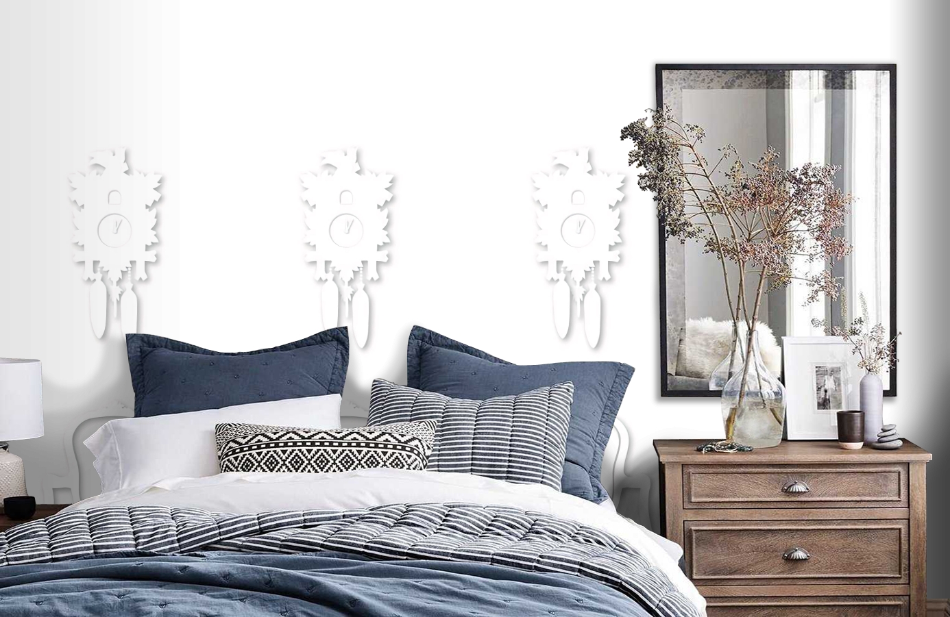 Обои P010903-2 фото в интерьере спальни