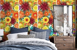 Обои P031205-2 фото в интерьере спальни превью