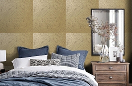 Обои OX242 фото в интерьере спальни превью