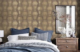 Обои T5723 фото в интерьере спальни превью