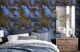 Обои KAD108 фото в интерьере спальни превью