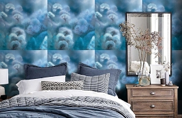 Обои KAD708 фото в интерьере спальни превью