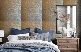 Обои DR 44 фото в интерьере спальни превью