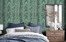 Обои VN-12M фото в интерьере спальни превью